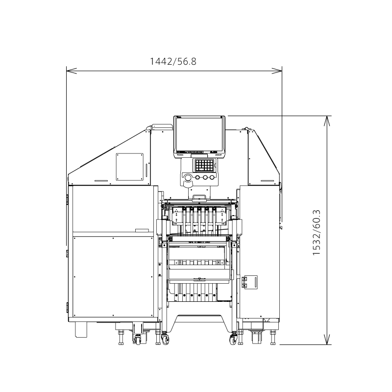 Front Viewunit = mm/inches